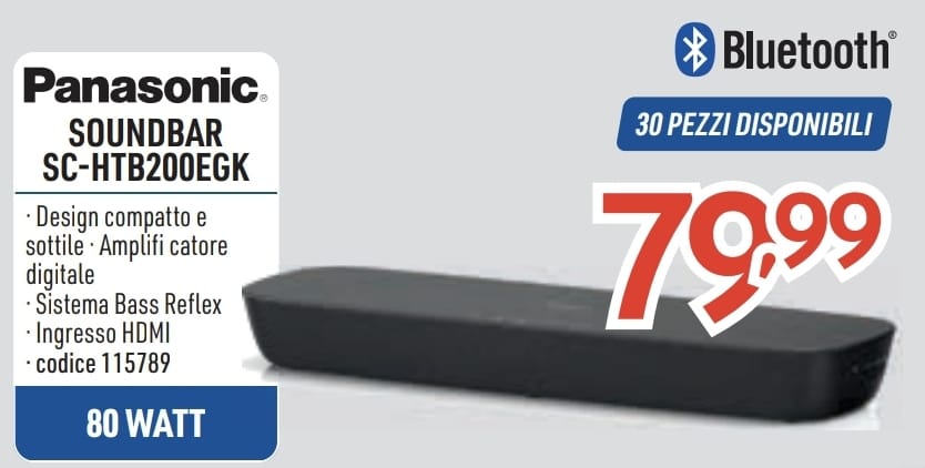 PANASONIC SOUND BAR SC-HTB200EGK